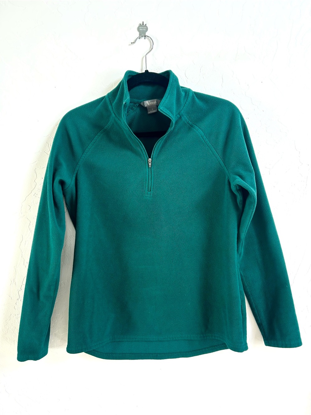 Women’s Small Natural Reflections Green Fleece 1/4 zip Pullover